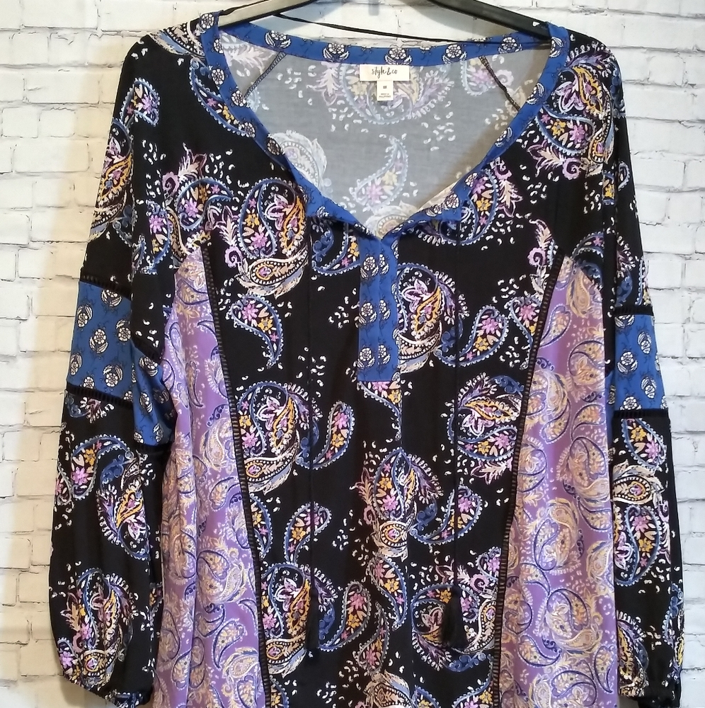 Style & Co - Paisley Design Top - 1X & 3X